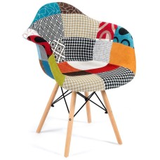 Кресло CINDY SOFT (EAMES) (mod. 101) / 1 шт. в упаковке дерево бук/металл/мягкое сиденье/ткань, 65 х 62 х 80 см, мультицвет