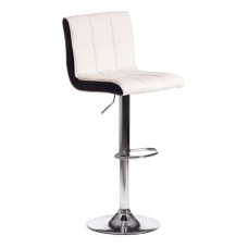 Стул барный BARBER (mod. KY711D) / 1 шт. в упаковке металл/экокожа, 43*50*92-103 см, белый/черный/хром