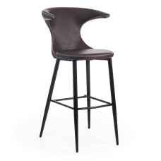 Стул барный FLAIR BAR (mod. 9018) / 1 шт. в упаковке металл/экокожа, 60 х 56 х 106 см , коричневый 1/черный
