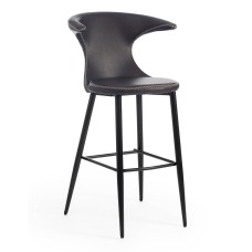 Стул барный FLAIR BAR (mod. 9018) / 1 шт. в упаковке металл/экокожа, 60 х 56 х 106 см , серый 22/черный