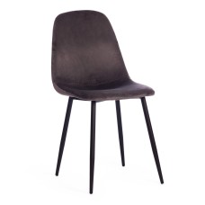 Стул BREEZE (mod. 4724) вельвет/металл, 44 х 53 х 87 см, Light grey (светло-серый) HLR24 / черный