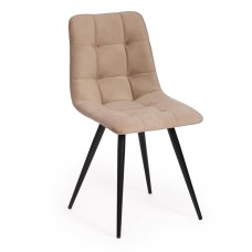 Стул CHILLY (mod. 7095-1) / 1 шт. в упаковке ткань/металл, 45x53х88 см, высота до сиденья 50 см, бежевый barkhat 5/черный