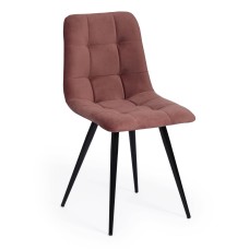 Стул CHILLY (mod. 7095-1) / 1 шт. в упаковке ткань/металл, 45x53х88 см, высота до сиденья 50 см, коралловый barkhat 15 /черный
