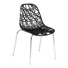 Стул CRISPY (mod. 61) металл, пластик,  44 x 56.5 x 80 см, Black (черный) 05/хром