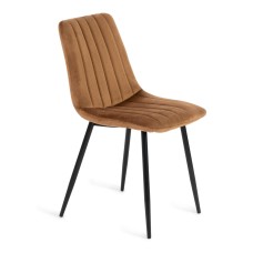 Стул DUBLIN (mod. 7066) / 1 шт. в упаковке металл,ткань, 45 х 56 х 88 х 51 см, коричневый вельвет/черный, G062-61