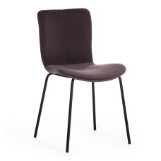 Стул GILLIAN (mod. 0137017-NI) / 1 шт. в упаковке металл/вельвет, 45х52,5х78 см, серо-коричневый S108 (84 Brown)/черный