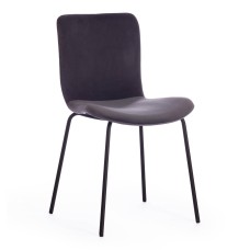 Стул GILLIAN (mod. 0137017-NI) / 1 шт. в упаковке металл/вельвет, 45х52,5х78 см, темно-серый S108 (666 SILVER GREY)/черный