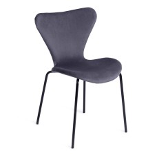 Стул Jacobsen SOFT (mod DC 103) металл/флок, 59x45.5x84.5, серый