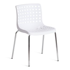 Стул SKALBERG (mod. C-084-A) / 1 шт. в упаковке металл/пластик, 46 х 56 х 79 см, White (белый) / Chrome (хром)