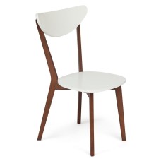 Стул жесткое сиденье MAXI (Макси) каркас бук, сиденье, спинка - мдф, 86 х 48.5 х 54.5 см, Белый + Коричневый