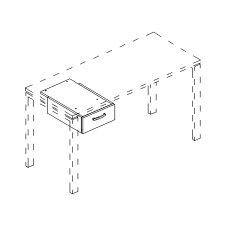 Тумба подвесная 1-ящичная (для стола 80)