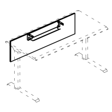 Экран стола 140 с кабель-каналом