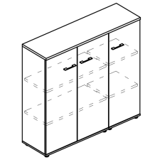 Шкаф средний комбинированный закрытый (топ ДСП)