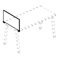 Экран настольный торцевой ДСП для стола 70