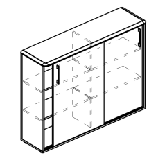 Шкаф-купе средний (топ МДФ)