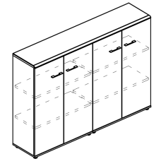 Шкаф средний комбинированный закрытый (топ МДФ)