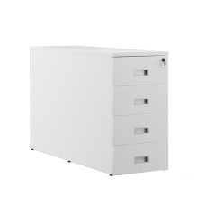 Тумба приставная для сдвоенной столешницы, 4 ящика 42x123x75