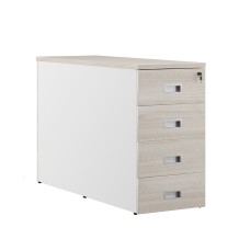 Тумба приставная для сдвоенной столешницы, 4 ящика 42x123x75