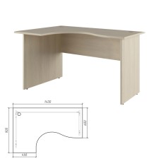 Стол эргономичный левый 140x90x75