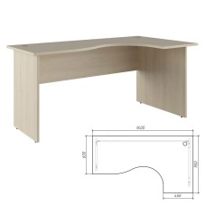 Стол эргономичный правый 160x90x75