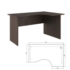 Стол эргономичный правый 140x90x75