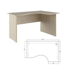 Стол эргономичный правый 140x90x75