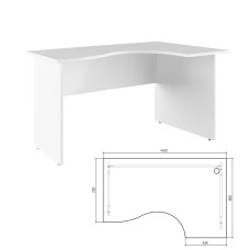 Стол эргономичный правый 140x90x75