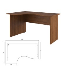 Стол эргономичный левый 140x90x75