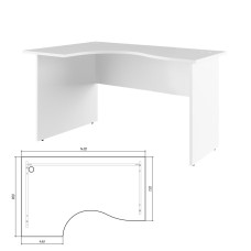 Стол эргономичный левый 140x90x75