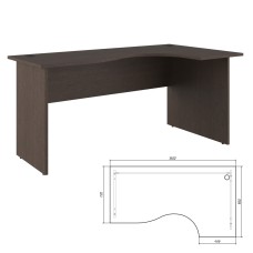 Стол эргономичный правый 160x90x75