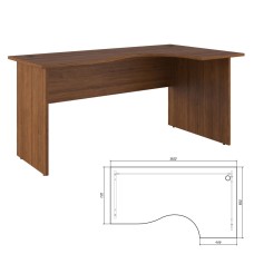 Стол эргономичный правый 160x90x75