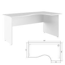 Стол эргономичный правый 160x90x75