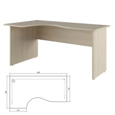 Стол эргономичный левый 160x90x75