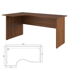 Стол эргономичный левый 160x90x75