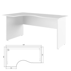 Стол эргономичный левый 160x90x75