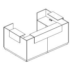 Стойка ресепшн П-образная
