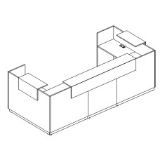 Стойка ресепшн П-образная