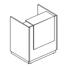 Стойка ресепшн прямая (полка высокая)