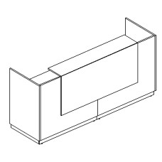 Стойка ресепшн прямая (полка высокая)