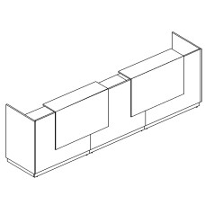 Стойка ресепшн прямая (полка высокая)