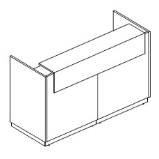 Стойка ресепшн прямая
